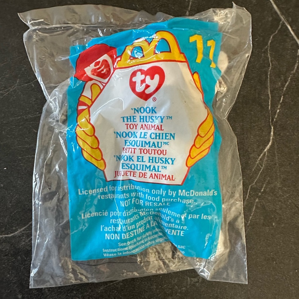 New McDonald’s Ty Teenie Beanie Babies ‘Nook the Husky #11